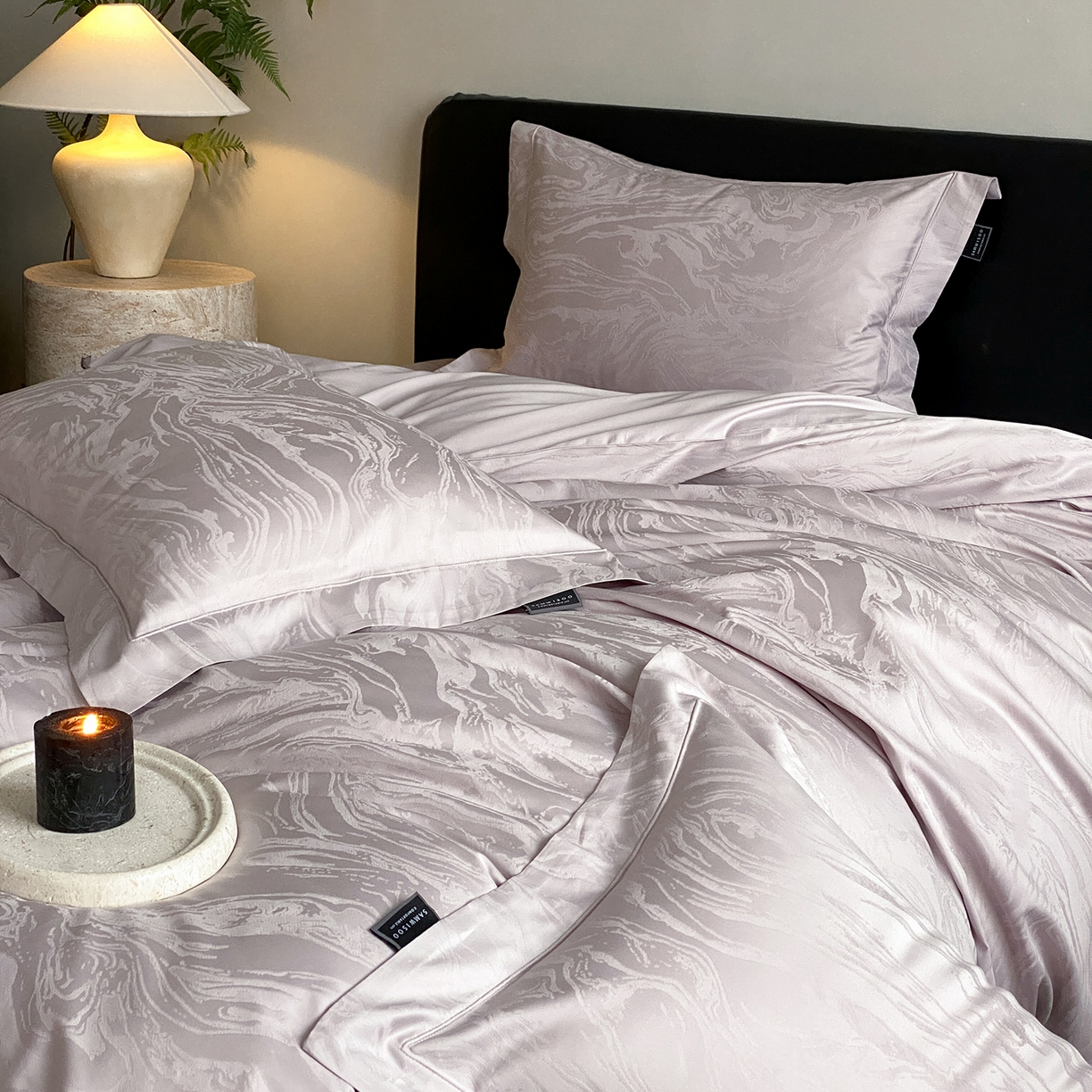 91家纺网 家纺一手货源 找家纺 （总）三味舒屋 2026新款长绒棉全棉提花四件套-鹿汀系列