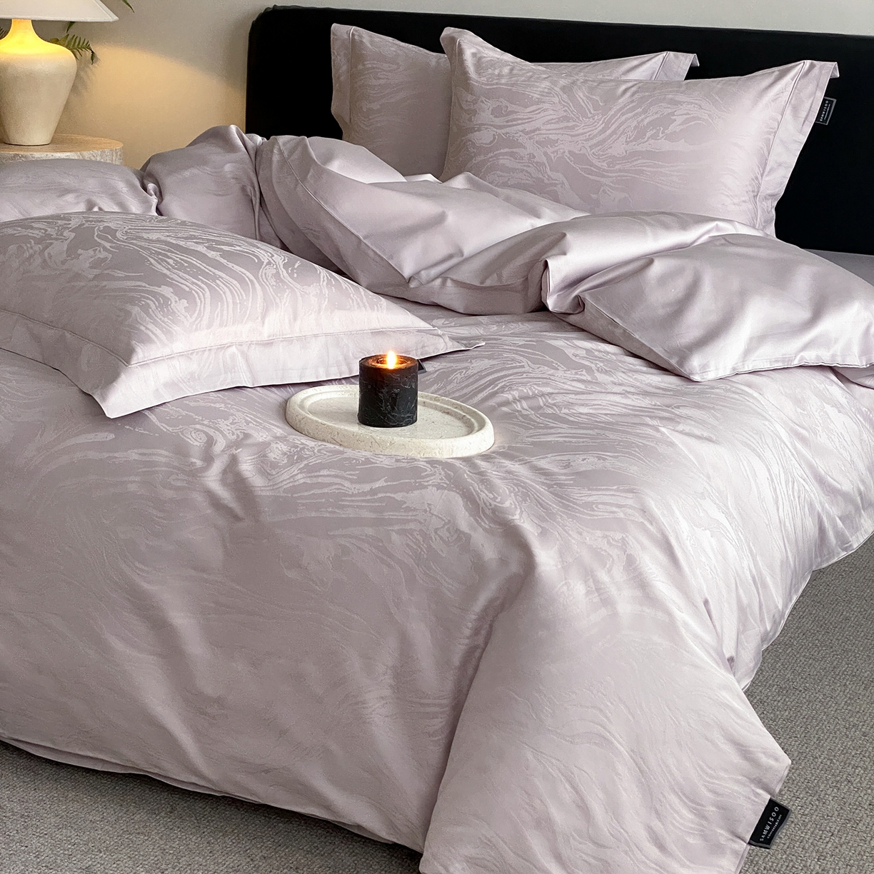 91家纺网 家纺一手货源 找家纺 （总）三味舒屋 2026新款长绒棉全棉提花四件套-鹿汀系列