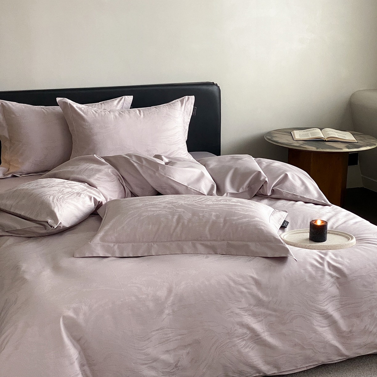 91家纺网 家纺一手货源 找家纺 （总）三味舒屋 2026新款长绒棉全棉提花四件套-鹿汀系列