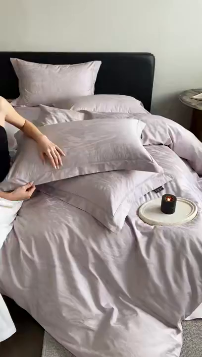 91家纺网 家纺一手货源 找家纺 （总）三味舒屋 2026新款长绒棉全棉提花四件套-鹿汀系列