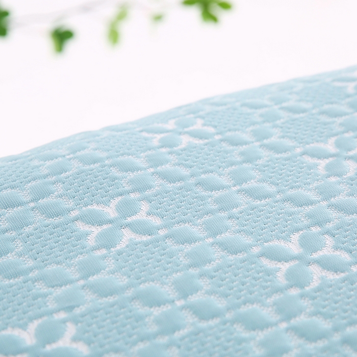 91家纺网 家纺一手货源 找家纺 小牛席业 2026新款浪漫花语冷感豆豆【荞麦枕】 浪漫花语冷感豆豆夏凉枕（蓝色）