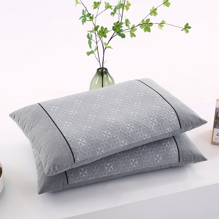 91家纺网 家纺一手货源 找家纺 小牛席业 2026新款浪漫花语冷感豆豆【荞麦枕】 浪漫花语冷感豆豆夏凉枕（灰色）