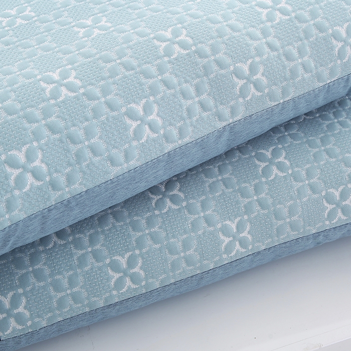 91家纺网 家纺一手货源 找家纺 小牛席业 2026新款浪漫花语冷感豆豆【荞麦枕】 浪漫花语冷感豆豆夏凉枕（蓝色）