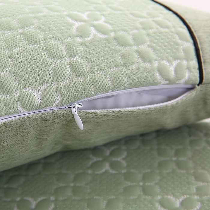 91家纺网 家纺一手货源 找家纺 小牛席业 2026新款浪漫花语冷感豆豆【夏凉枕】 浪漫花语冷感豆豆夏凉枕（绿色）