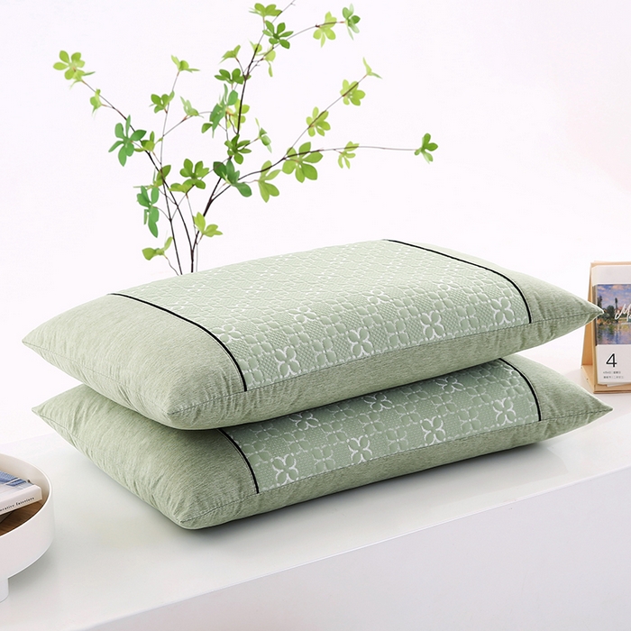 91家纺网 家纺一手货源 找家纺 小牛席业 2026新款浪漫花语冷感豆豆【夏凉枕】 浪漫花语冷感豆豆夏凉枕（绿色）