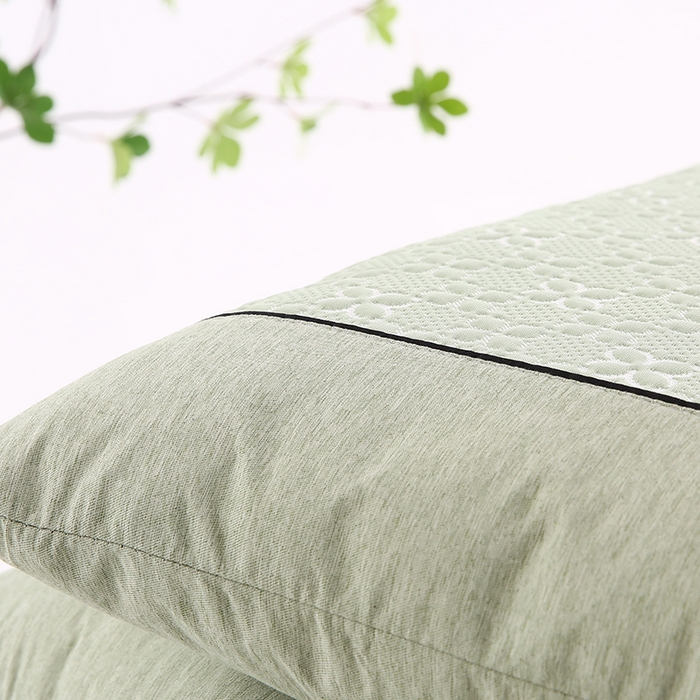 91家纺网 家纺一手货源 找家纺 小牛席业 2026新款浪漫花语冷感豆豆【夏凉枕】 浪漫花语冷感豆豆夏凉枕（绿色）