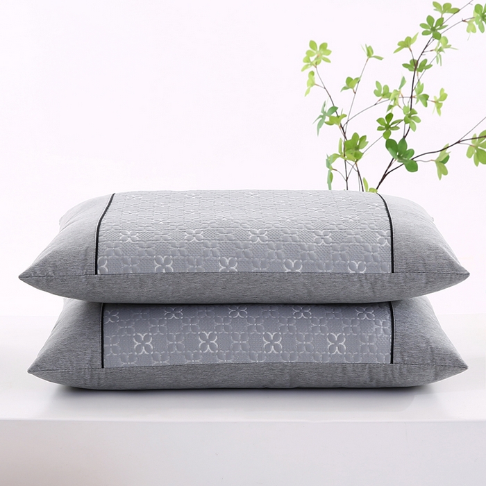 91家纺网 家纺一手货源 找家纺 小牛席业 2026新款浪漫花语冷感豆豆【夏凉枕】 浪漫花语冷感豆豆夏凉枕（灰色）