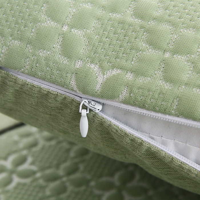 91家纺网 家纺一手货源 找家纺 小牛席业 2026新款浪漫花语冷感豆豆【夏凉枕】 浪漫花语冷感豆豆夏凉枕（绿色）