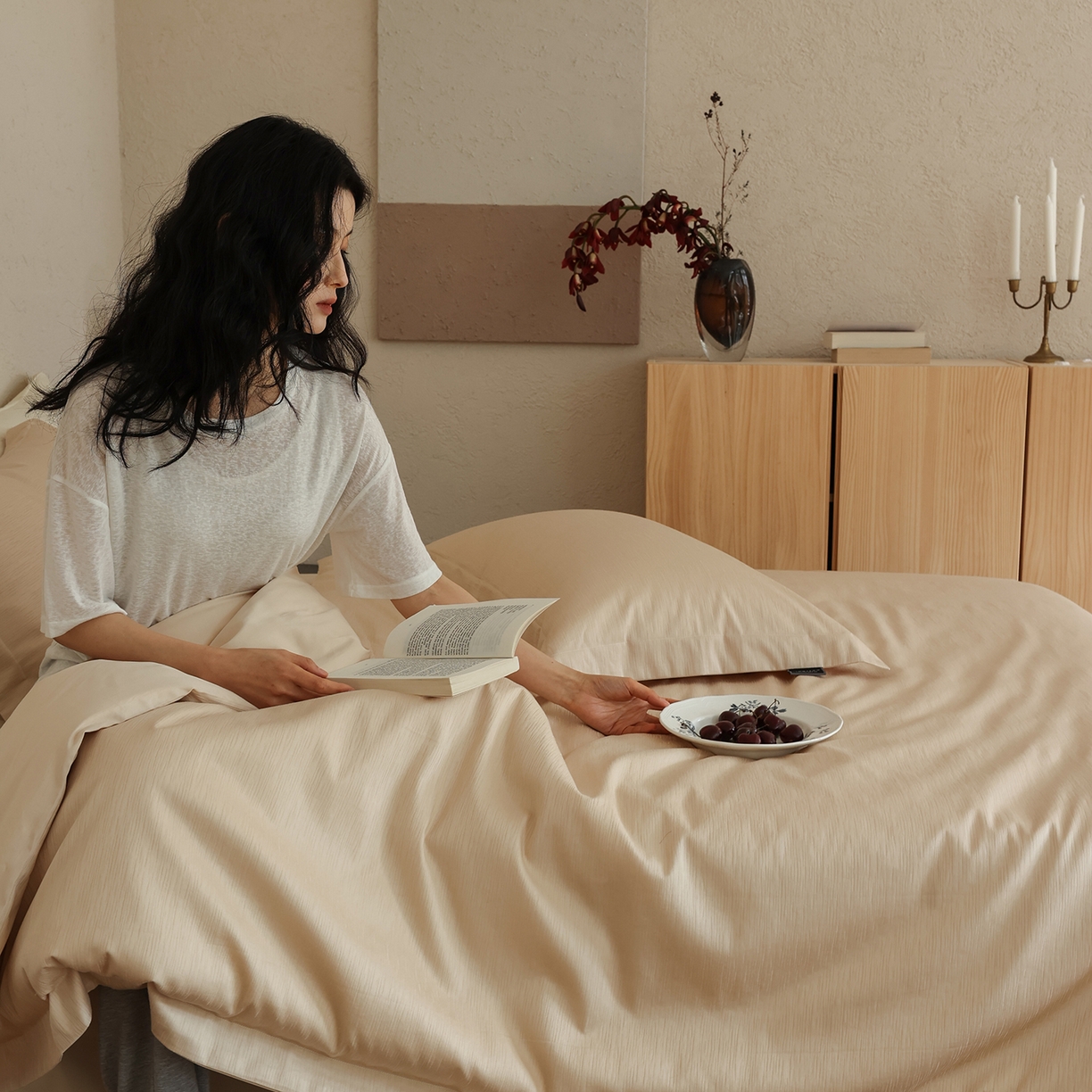 91家纺网 家纺一手货源 找家纺 三味舒屋 2026新款长绒棉全棉提花四件套-尼亚系列 尼亚星光金