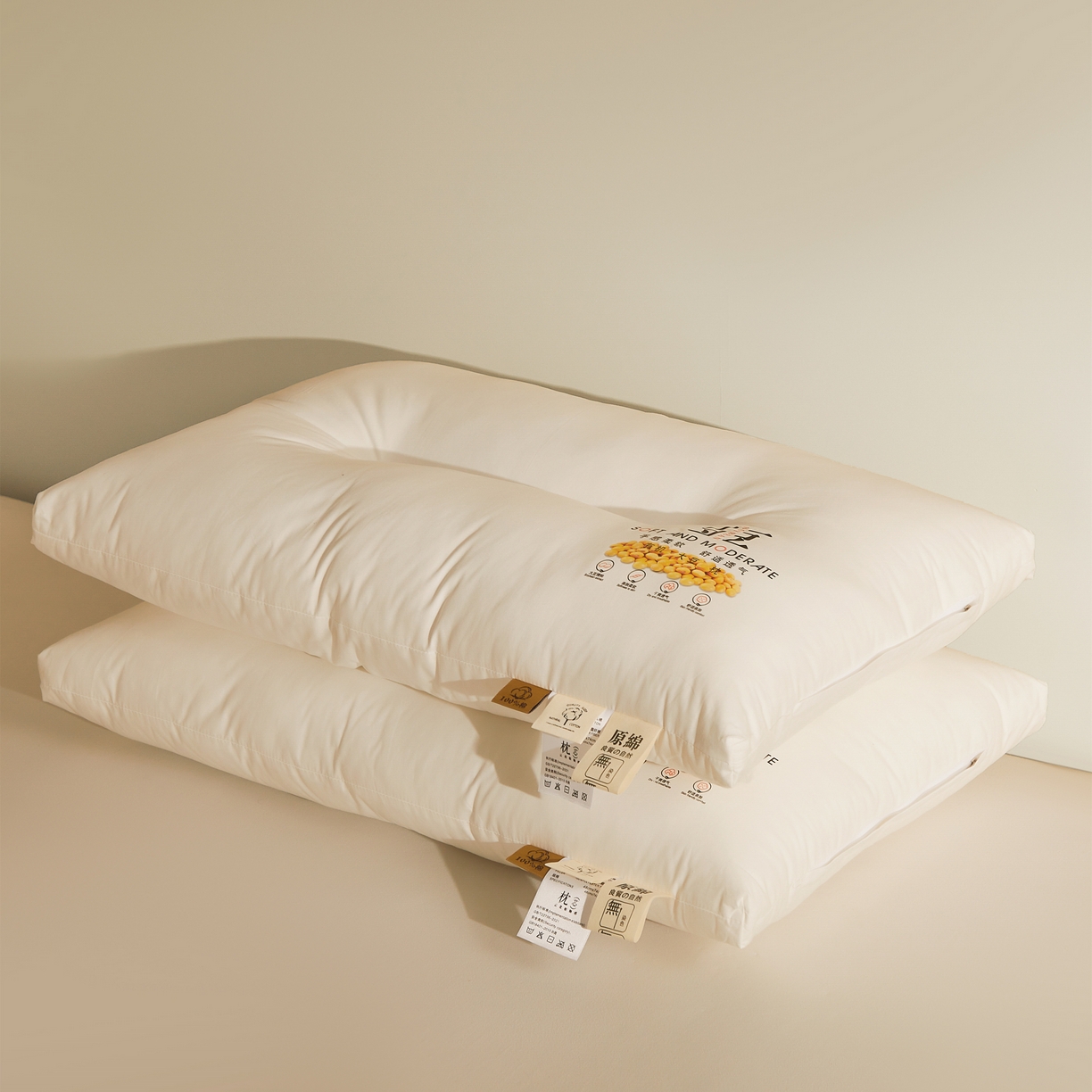 91家纺网 家纺一手货源 找家纺 小桃姐家纺 2025新款全棉纯棉金豆枕枕头枕芯高中低三款 金豆-高枕