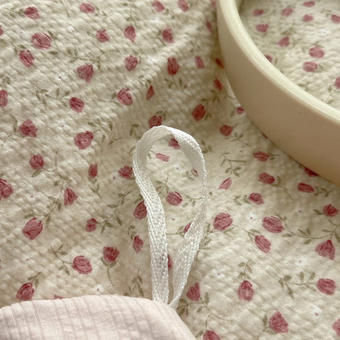 91家纺网 家纺一手货源 找家纺 迪梦姿家纺 2026新款高克重泡芙纱泡泡纱床盖款四件套系列 莓系花伐