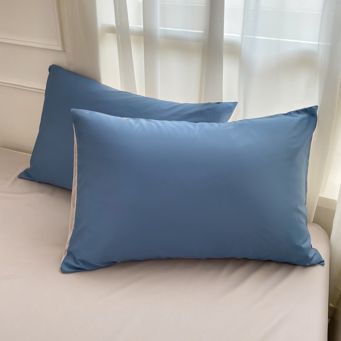 91家纺网 家纺一手货源 找家纺 （总）乐沐家纺 2026新款春夏纯色水洗冰丝单枕套枕套单件单品枕套