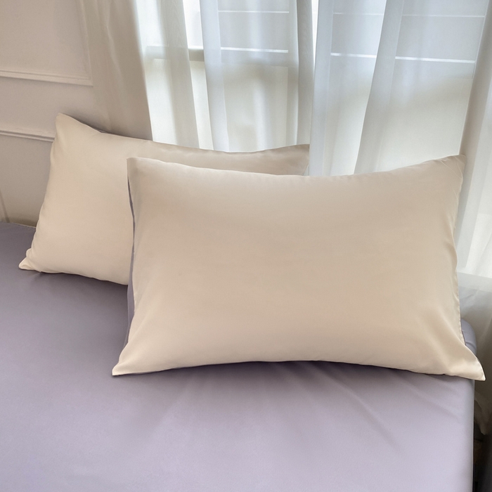 91家纺网 家纺一手货源 找家纺 （总）乐沐家纺 2026新款春夏纯色水洗冰丝单枕套枕套单件单品枕套