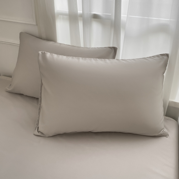 91家纺网 家纺一手货源 找家纺 （总）乐沐家纺 2026新款春夏纯色水洗冰丝单枕套枕套单件单品枕套