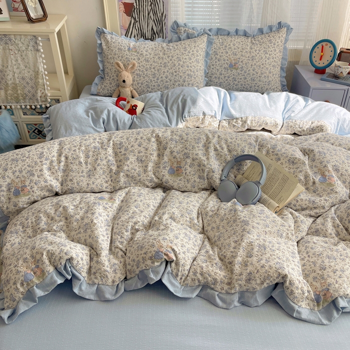 91家纺网 家纺一手货源 找家纺 （总）迪梦姿家纺 2026新款高克重泡芙纱泡泡纱床单款四件套系列