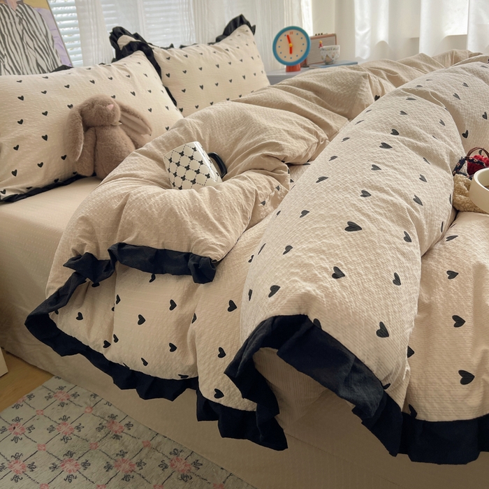 91家纺网 家纺一手货源 找家纺 （总）迪梦姿家纺 2026新款高克重泡芙纱泡泡纱床单款四件套系列