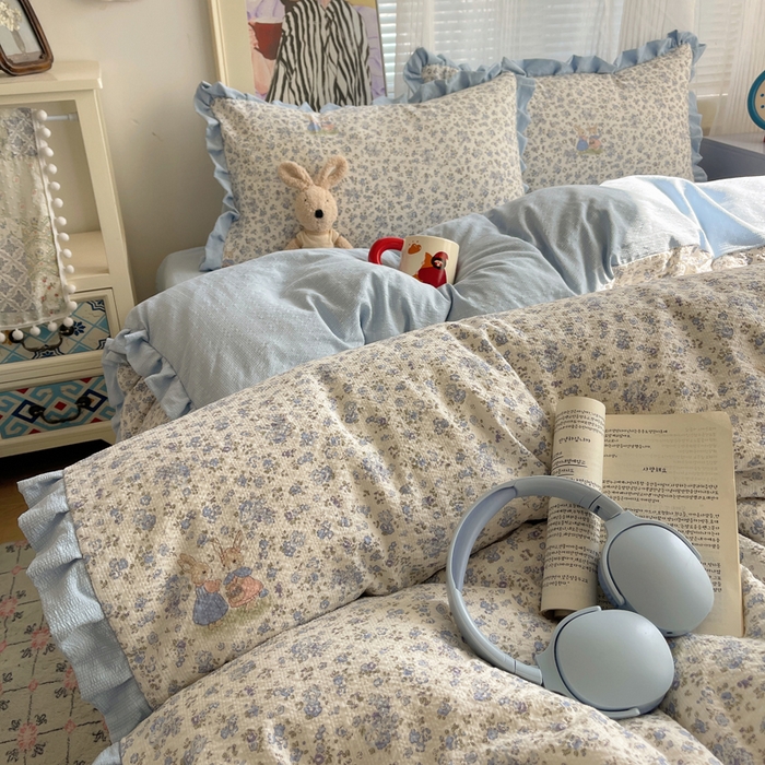 91家纺网 家纺一手货源 找家纺 （总）迪梦姿家纺 2026新款高克重泡芙纱泡泡纱床单款四件套系列