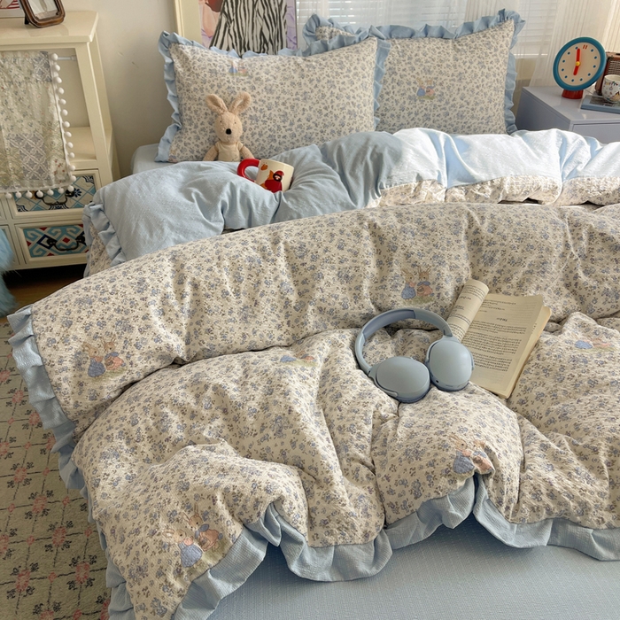 91家纺网 家纺一手货源 找家纺 （总）迪梦姿家纺 2026新款高克重泡芙纱泡泡纱床单款四件套系列