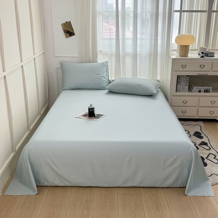 91家纺网 家纺一手货源 找家纺 （总）乐沐家纺 2026新款春夏纯色水洗冰丝单床单床单单件单品床单