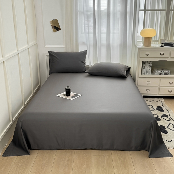 91家纺网 家纺一手货源 找家纺 （总）乐沐家纺 2026新款春夏纯色水洗冰丝单床单床单单件单品床单