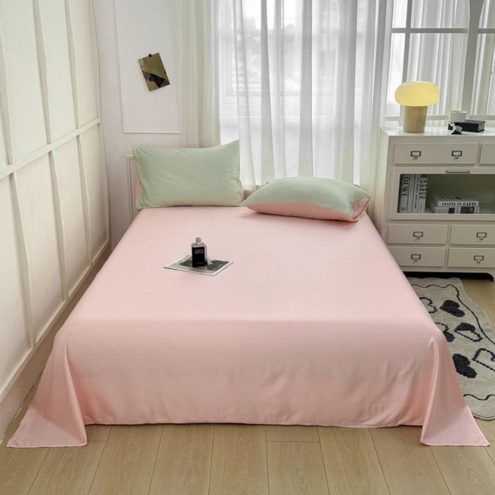 91家纺网 家纺一手货源 找家纺 （总）乐沐家纺 2026新款春夏纯色水洗冰丝单床单床单单件单品床单