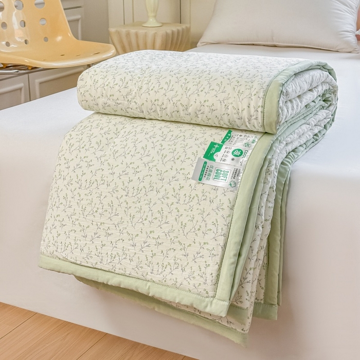 91家纺网 家纺一手货源 找家纺 爱宝被业 2026新款A类水洗棉新疆棉花夏被夏凉被 春风拂面