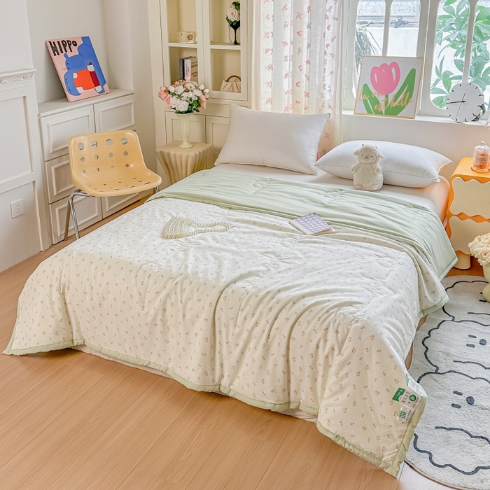 91家纺网 家纺一手货源 找家纺 爱宝被业 2026新款A类水洗棉新疆棉花夏被夏凉被 简爱