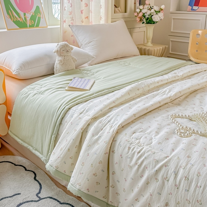 91家纺网 家纺一手货源 找家纺 爱宝被业 2026新款A类水洗棉新疆棉花夏被夏凉被 简爱