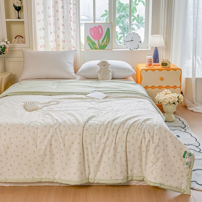 91家纺网 家纺一手货源 找家纺 爱宝被业 2026新款A类水洗棉新疆棉花夏被夏凉被 简爱