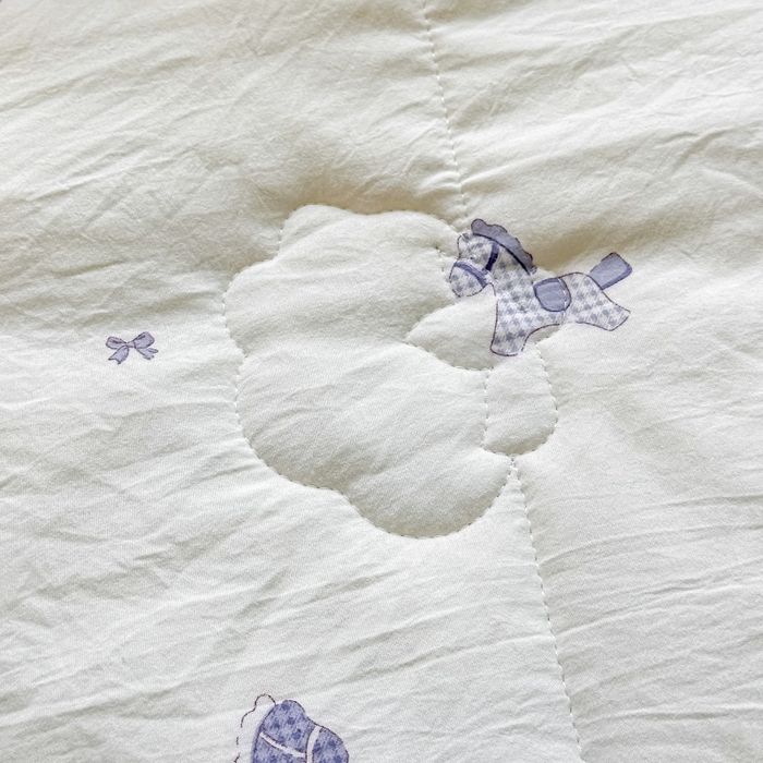 91家纺网 家纺一手货源 找家纺 爱宝被业 2026新款A类水洗棉新疆棉花夏被夏凉被 蓝格马