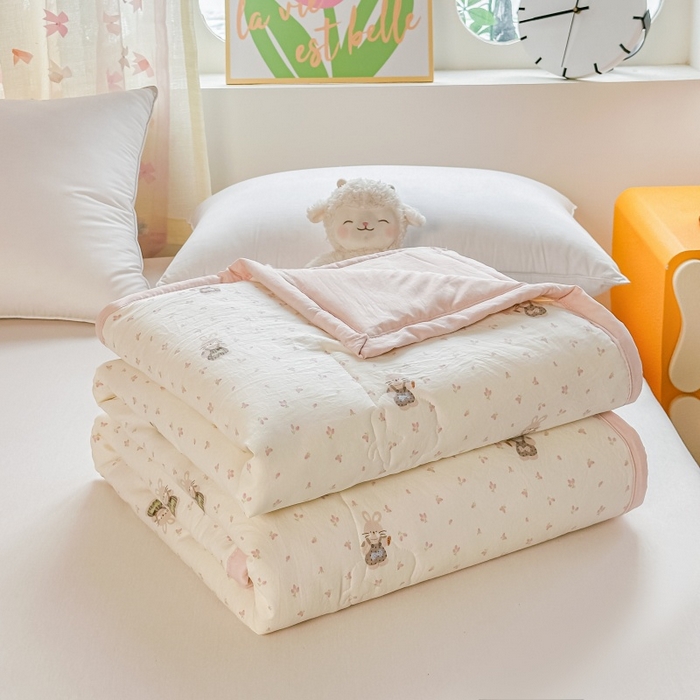 爱宝被业 2026新款A类水洗棉新疆棉花夏被夏凉被 萝卜兔