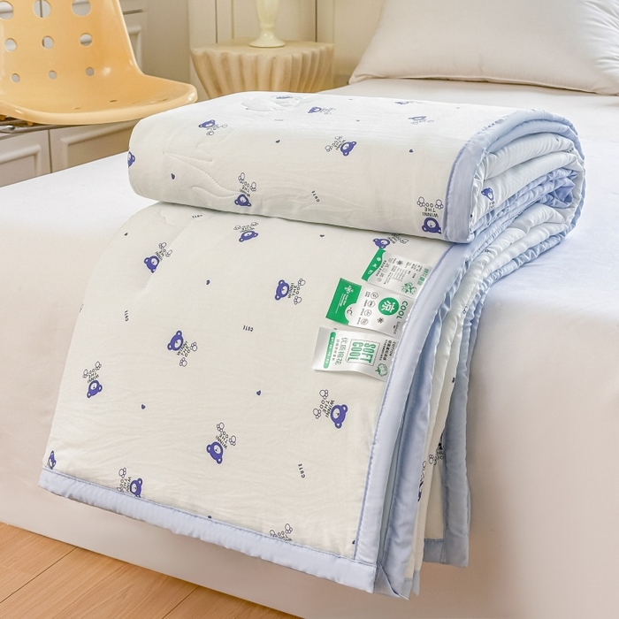 91家纺网 家纺一手货源 找家纺 爱宝被业 2026新款A类水洗棉新疆棉花夏被夏凉被 心愿熊