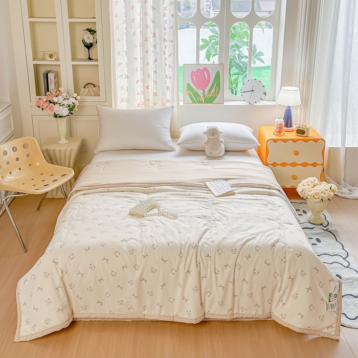 91家纺网 家纺一手货源 找家纺 爱宝被业 2026新款A类水洗棉新疆棉花夏被夏凉被 许愿熊