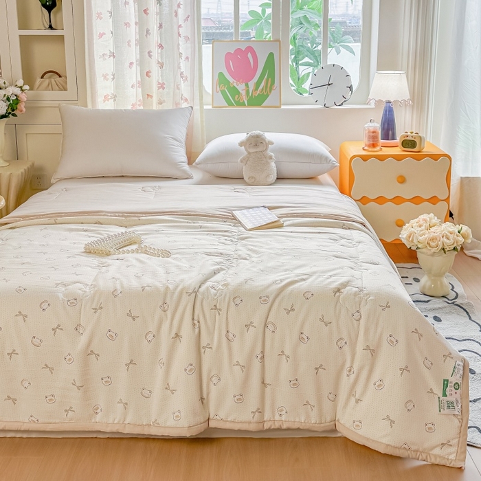 91家纺网 家纺一手货源 找家纺 爱宝被业 2026新款A类水洗棉新疆棉花夏被夏凉被 许愿熊