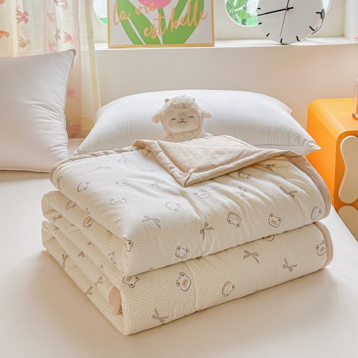 爱宝被业 2026新款A类水洗棉新疆棉花夏被夏凉被 许愿熊