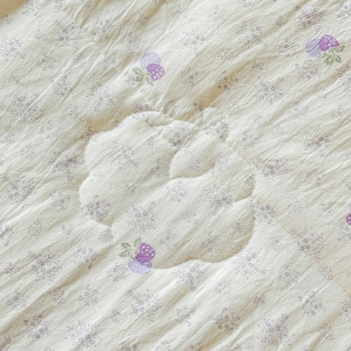 91家纺网 家纺一手货源 找家纺 爱宝被业 2026新款A类水洗棉新疆棉花夏被夏凉被 雅昔紫