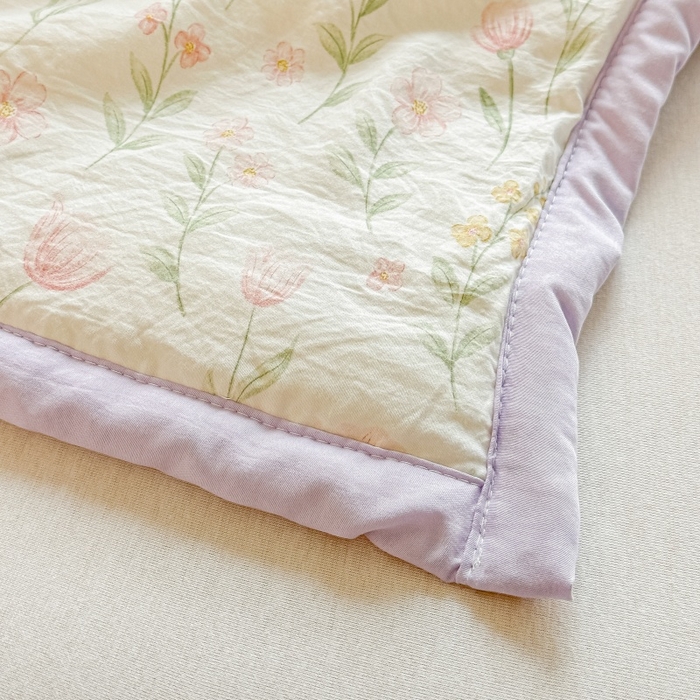 91家纺网 家纺一手货源 找家纺 爱宝被业 2026新款A类水洗棉新疆棉花夏被夏凉被 郁金香粉