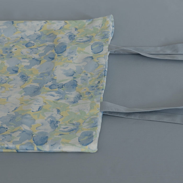 91家纺网 家纺一手货源 找家纺 绫韵家纺 2026新款13372全棉ins小碎花纯棉田园风床单床笠四件套系绳蝴蝶结系列二 元气兰