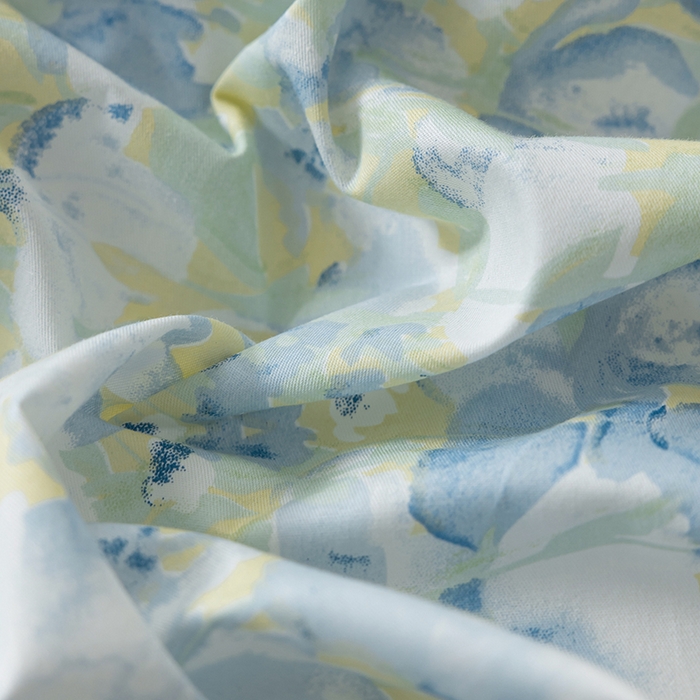 91家纺网 家纺一手货源 找家纺 绫韵家纺 2026新款13372全棉ins小碎花纯棉田园风床单床笠四件套系绳蝴蝶结系列二 元气兰