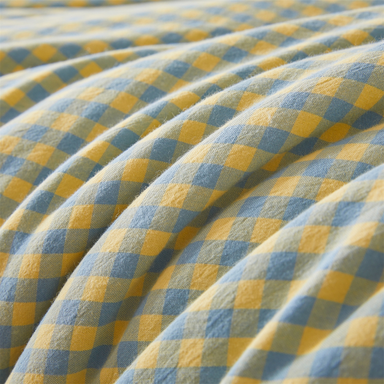 91家纺网 家纺一手货源 找家纺 2026新款A类里外全棉夏凉被100%新疆棉纯棉全棉填充无印格子款空调被全棉夏被 里外全棉-蓝橙小格