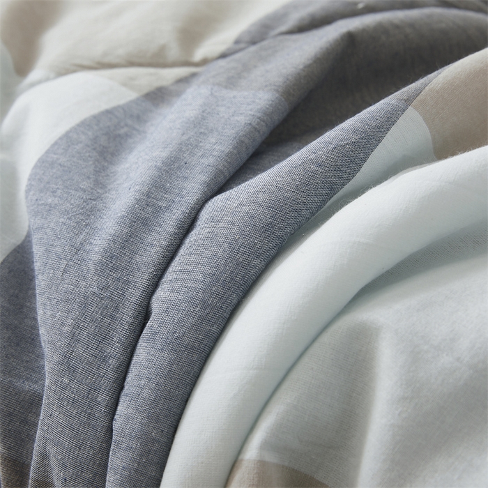 91家纺网 家纺一手货源 找家纺 2026新款A类里外全棉夏凉被100%新疆棉纯棉全棉填充无印格子款空调被全棉夏被 里外全棉-蓝大格