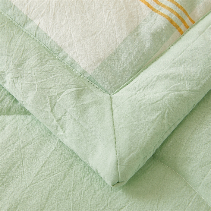 91家纺网 家纺一手货源 找家纺 2026新款A类里外全棉夏凉被100%新疆棉纯棉全棉填充无印格子款空调被全棉夏被 里外全棉-沐绿格