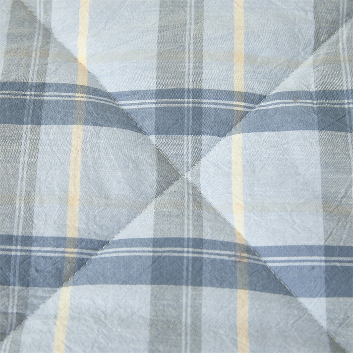 91家纺网 家纺一手货源 找家纺 2026新款A类里外全棉夏凉被100%新疆棉纯棉全棉填充无印格子款空调被全棉夏被 里外全棉-森蓝格