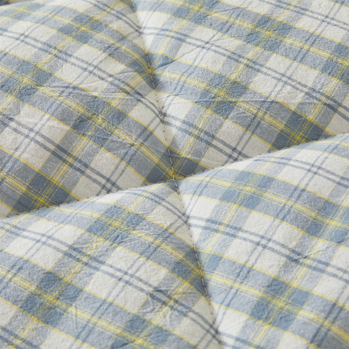 91家纺网 家纺一手货源 找家纺 2026新款A类里外全棉夏凉被100%新疆棉纯棉全棉填充无印格子款空调被全棉夏被 里外全棉-森屿 蓝格