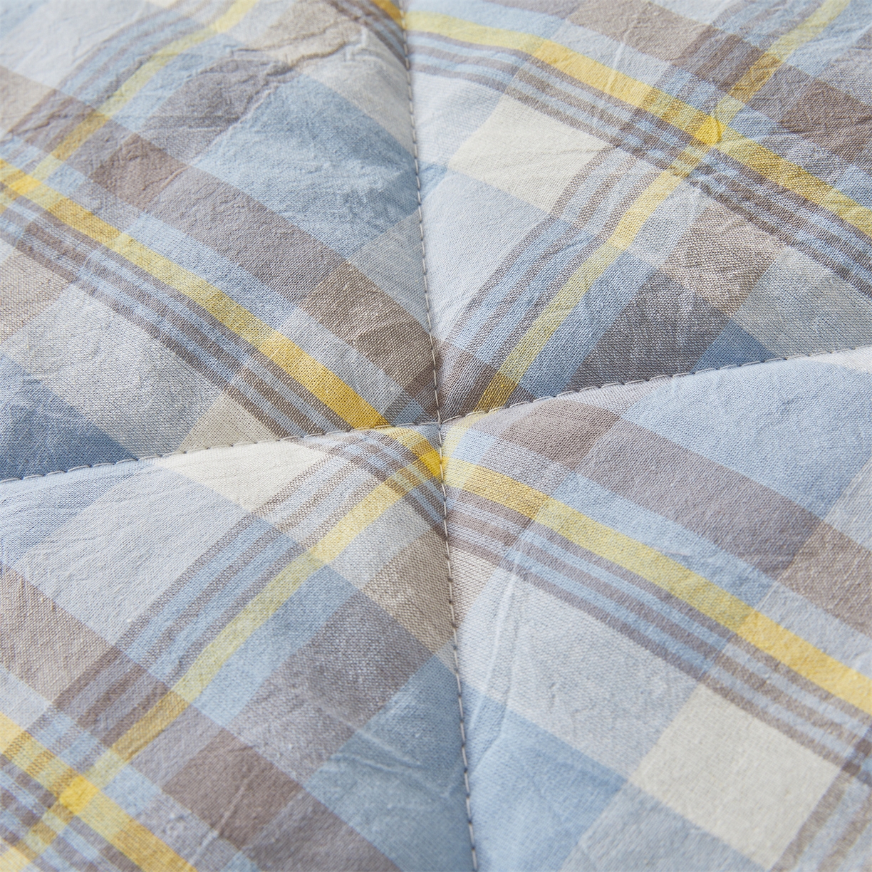 91家纺网 家纺一手货源 找家纺 2026新款A类里外全棉夏凉被100%新疆棉纯棉全棉填充无印格子款空调被全棉夏被 里外全棉-印象 蓝格