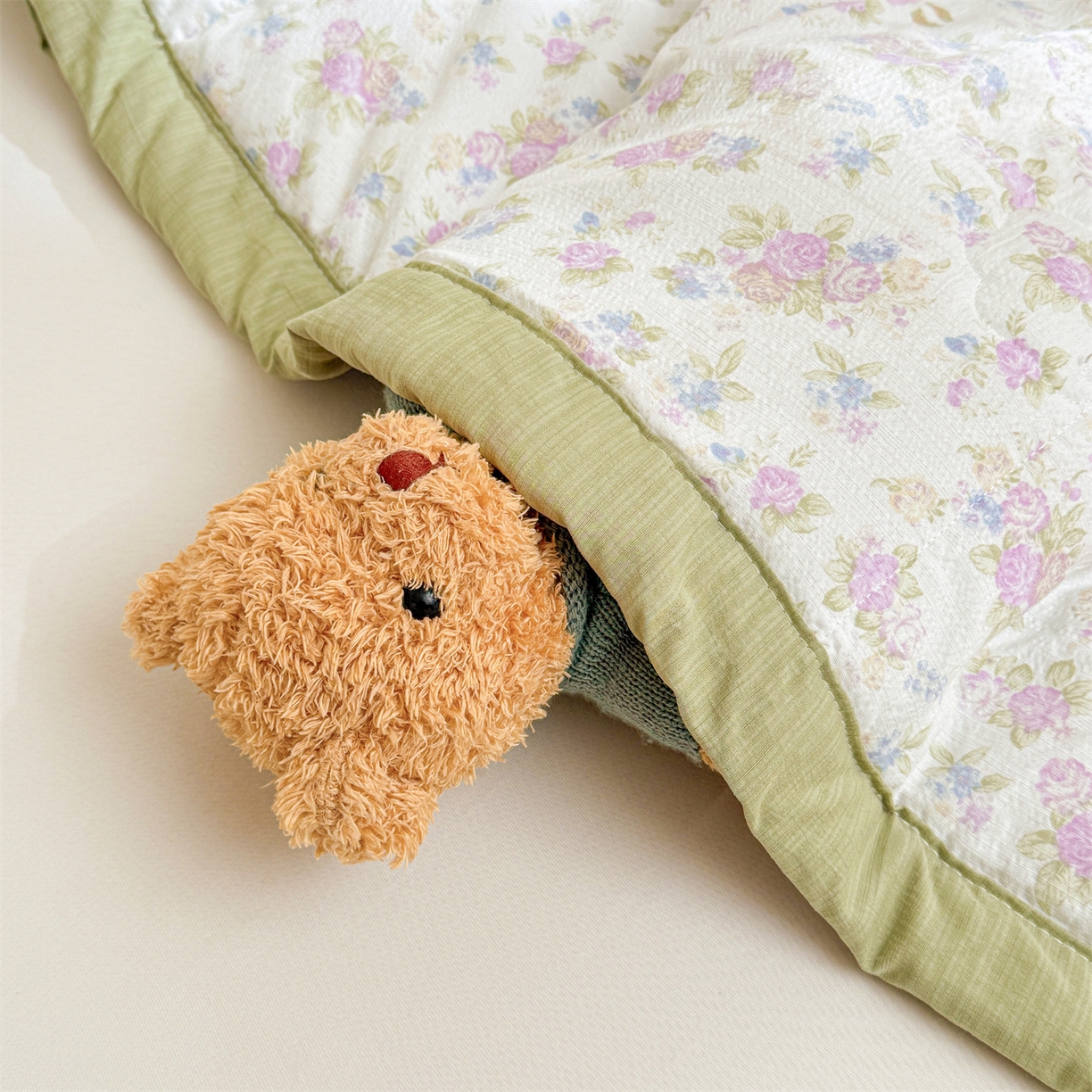 91家纺网 家纺一手货源 找家纺 2026新款A类新疆棉花夏凉被加宽包边水洗棉卡通印花吸湿透气棉花夏被空调被 云感花梦女孩