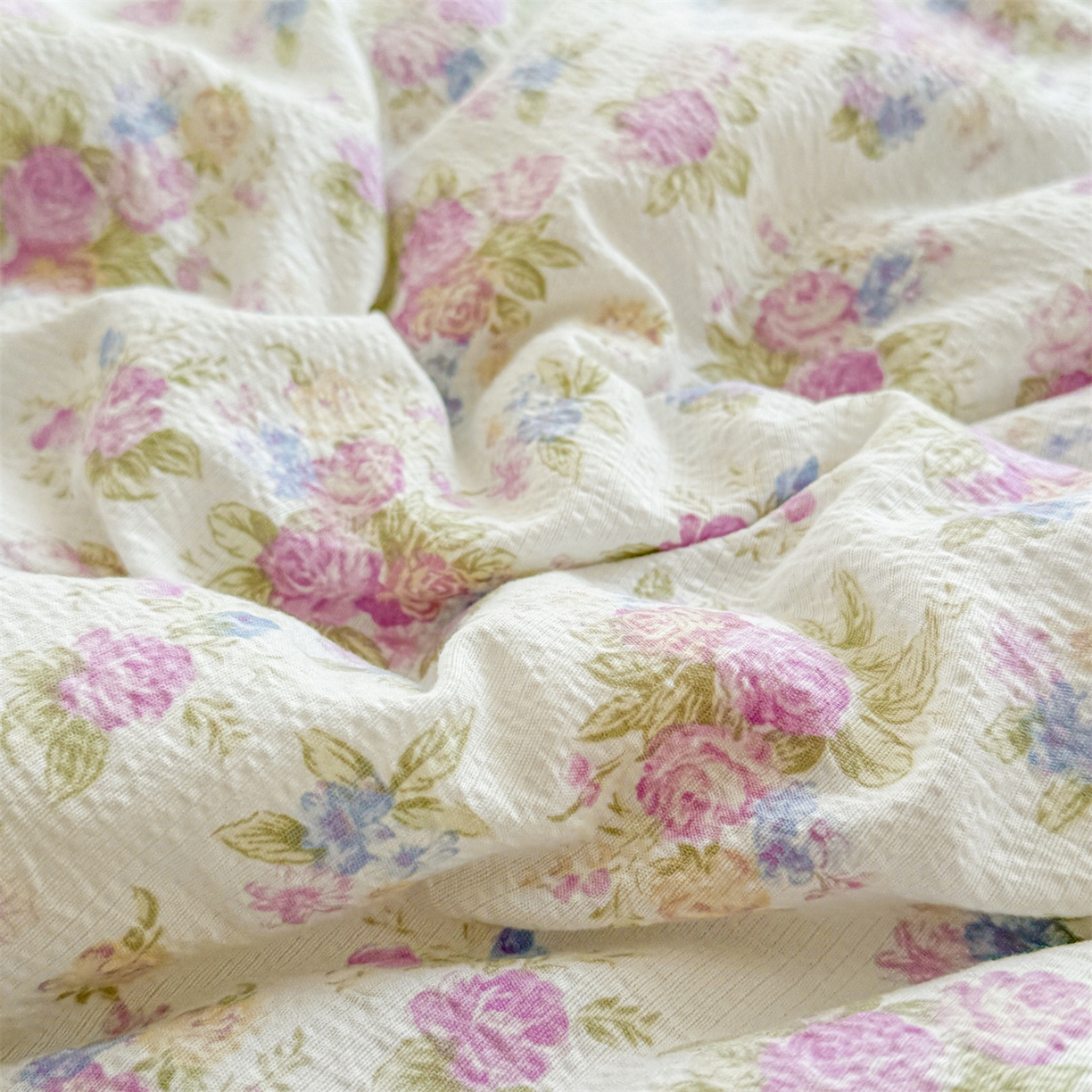 91家纺网 家纺一手货源 找家纺 2026新款A类新疆棉花夏凉被加宽包边水洗棉卡通印花吸湿透气棉花夏被空调被 云感花梦女孩