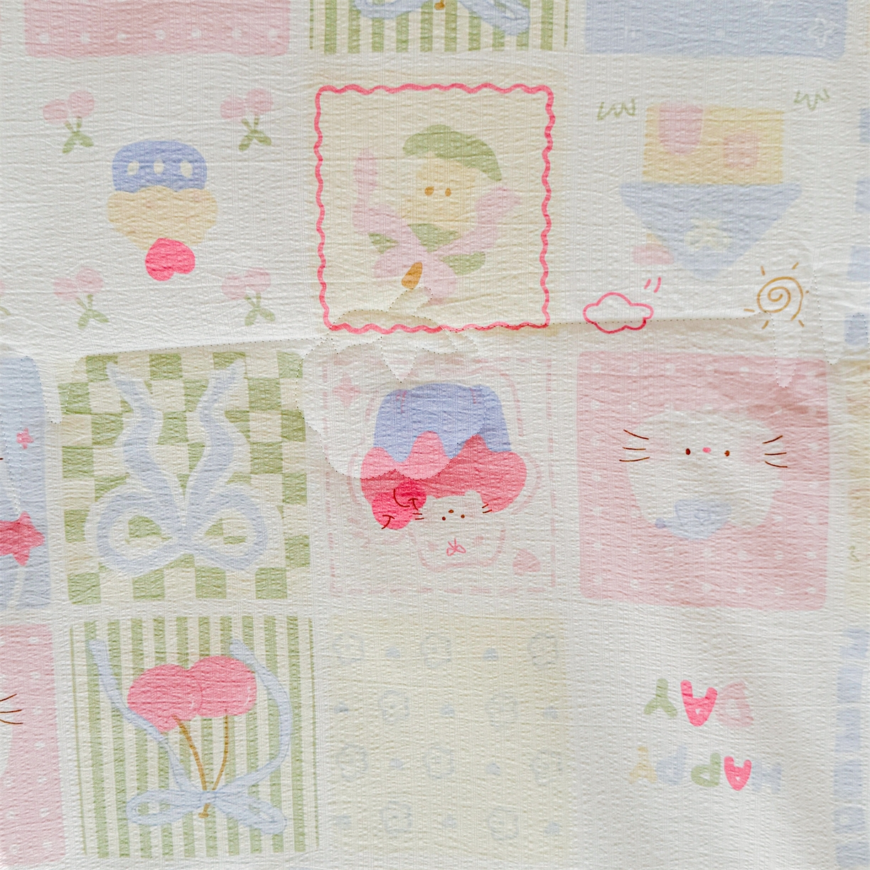 91家纺网 家纺一手货源 找家纺 2026新款A类新疆棉花夏凉被加宽包边水洗棉卡通印花吸湿透气棉花夏被空调被 云感甜品乐园