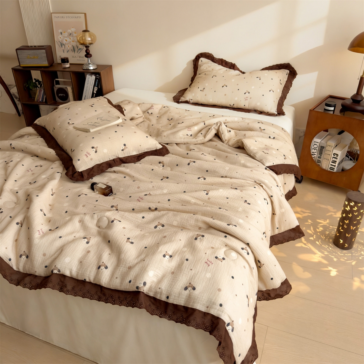 91家纺网 家纺一手货源 找家纺 （总）布凡家居 2026春夏新款A类母婴级全棉皱皱纱工艺款大豆夏被夏凉被空调被