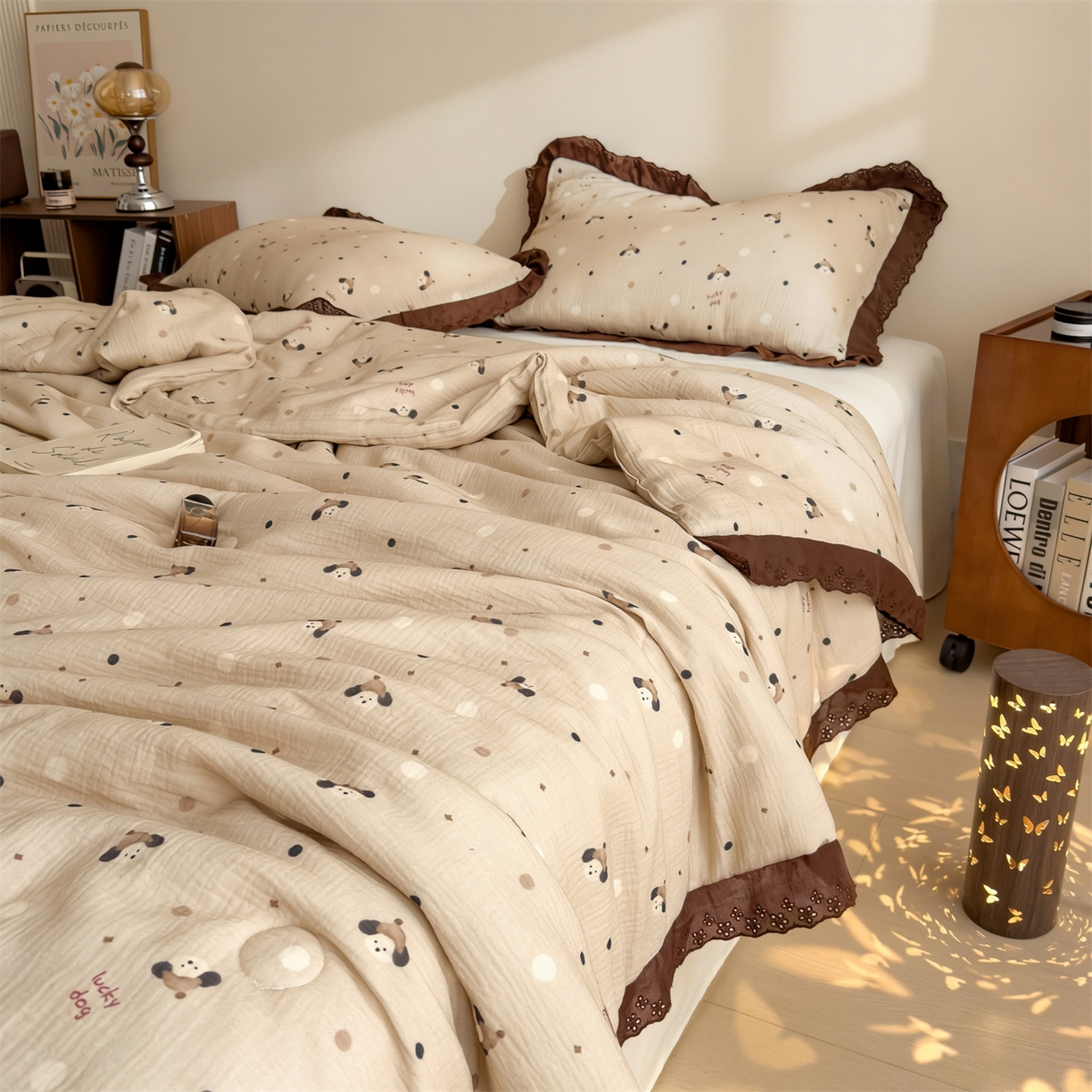 91家纺网 家纺一手货源 找家纺 （总）布凡家居 2026春夏新款A类母婴级全棉皱皱纱工艺款大豆夏被夏凉被空调被